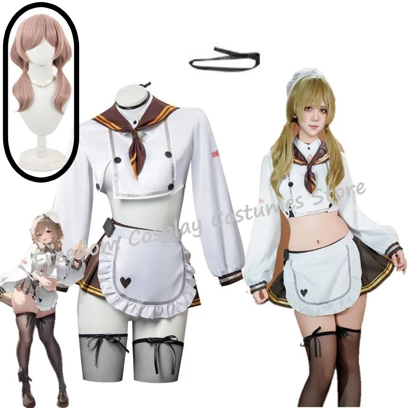 

Bready Cosplay Anime Game NIKKE：The Goddess Of Victory Sweet Midriff Sexy Kawaii Dress Lolita BBW Girls Wigs Cos Halloween suit