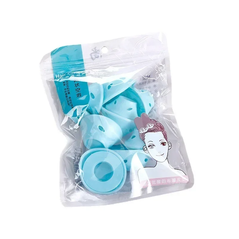 Soft rubber hair care roller silicone curling iron no heating no clip curling hair styling DIY curling iron