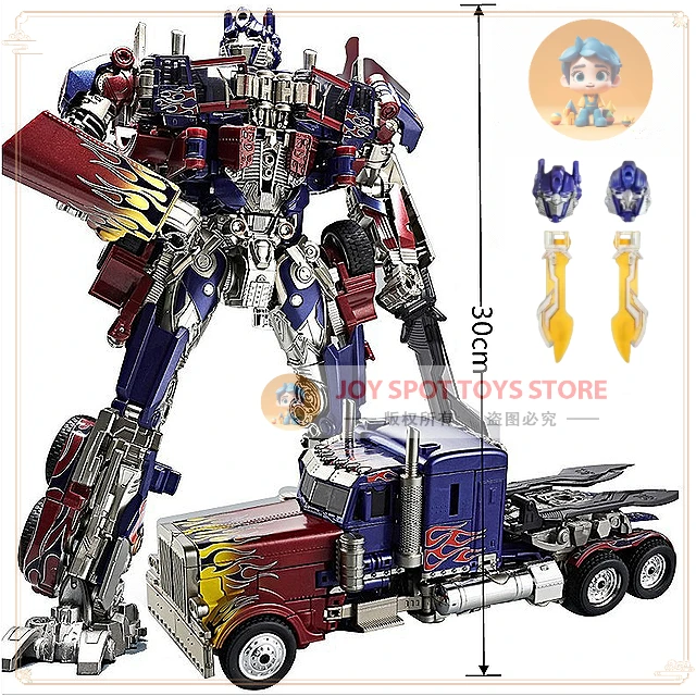 30CM transformación Robot juguetes Optimus Prime Star Commander aleación coche película Anime figura de acción niños deformación niños niño