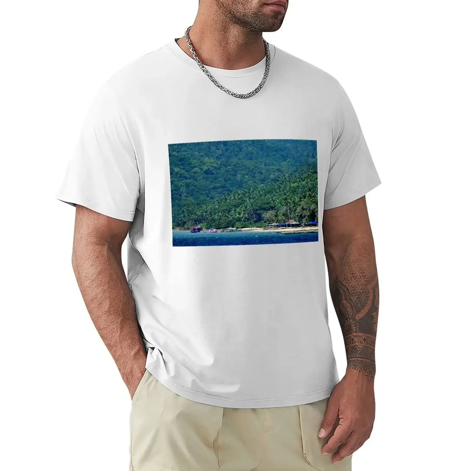 India - Neil Island (Shaheed Dweep) T-Shirt customizeds customs for a boy men graphic t shirts new in tops & tees shirt homme