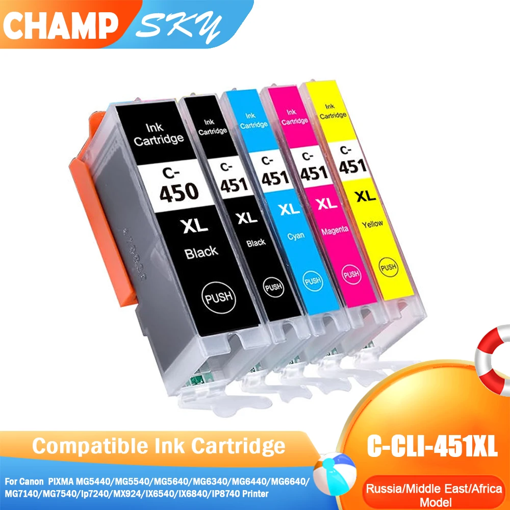 PGI-450 CLI-451 PGI450XL CLI-451XL Premium Color Compatible InkJet Ink Cartridge for Canon PIXMA MG5440/MG5540/MG5640/MG6340