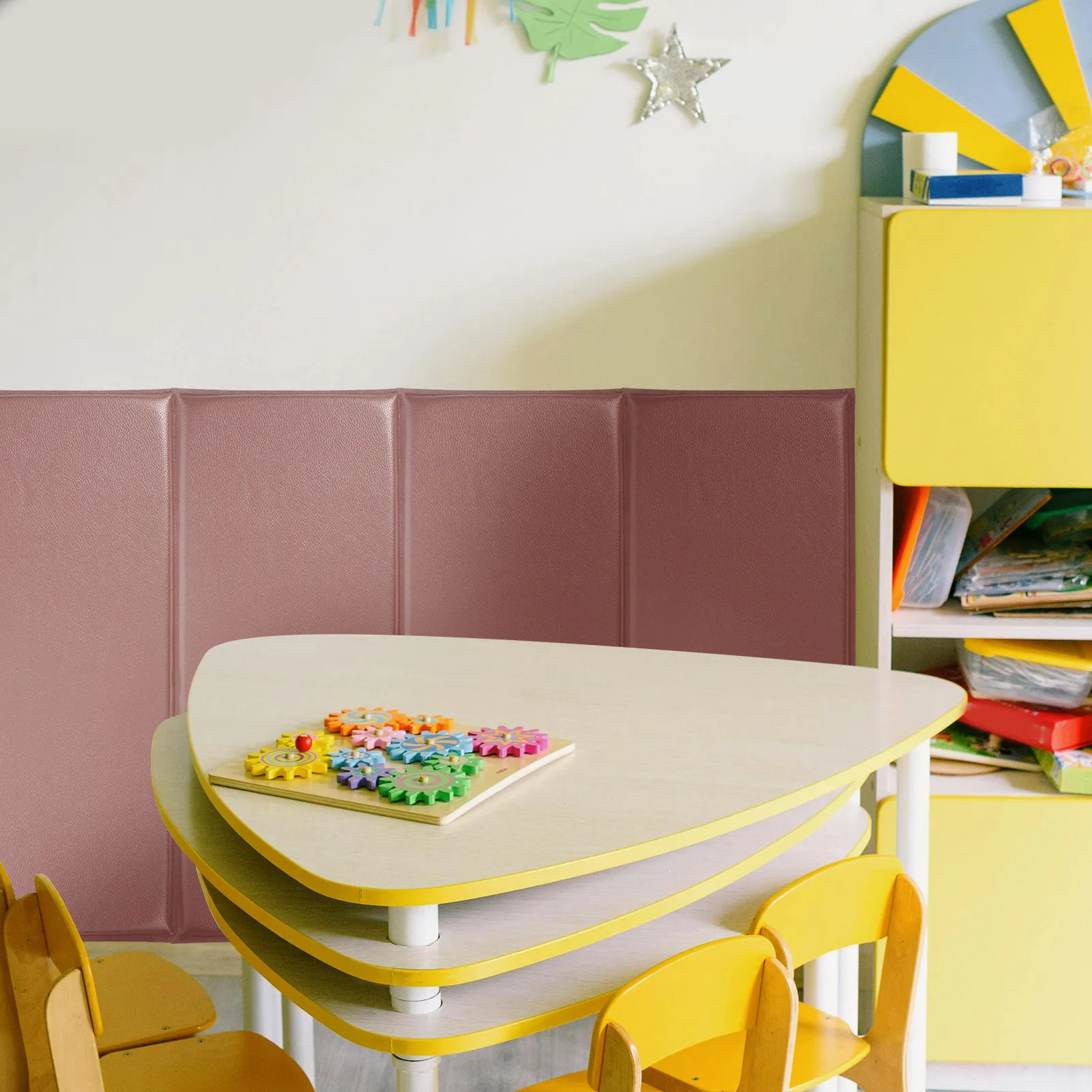 Childproof Wall Padding Self Adhesive Soft Cushioned Impact Protection for Nursery Bedroom Playroom