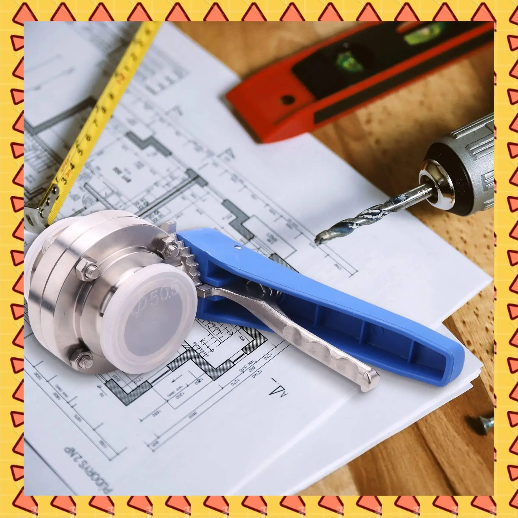 

A008 1-1/2 дюйма, 38 мм, нержавеющая сталь SS304, санитарная 1,5-дюймовая трехзажимная заслонка-бабочка, триггер для домашней молочной продукции