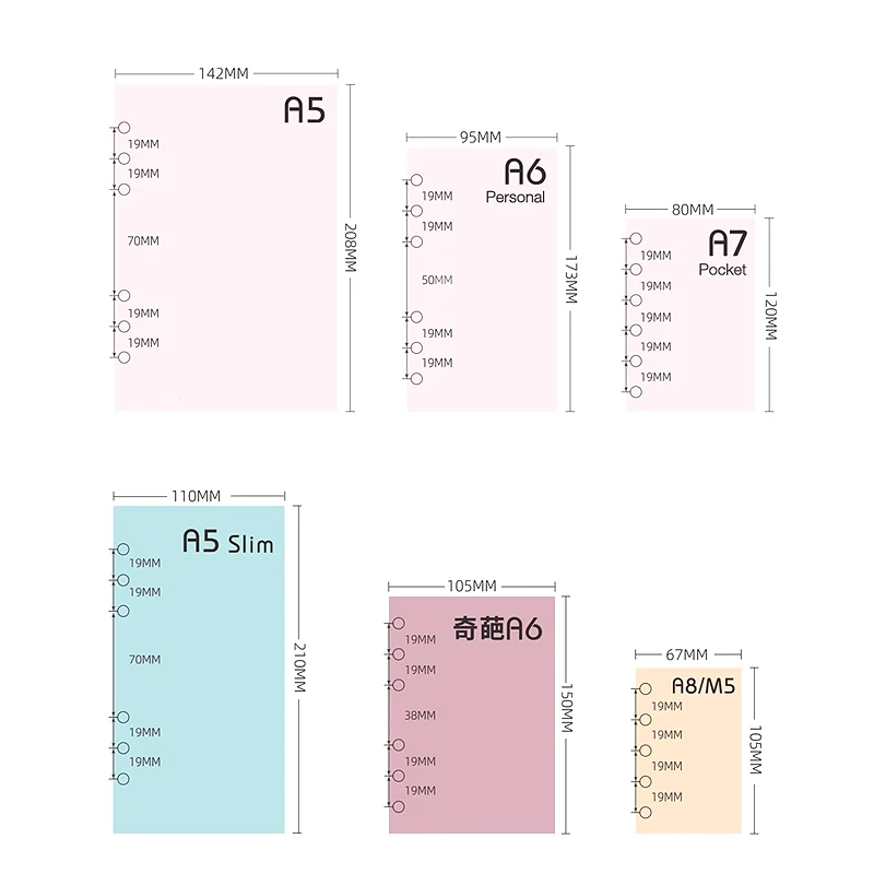 Frothenon Pink Cute mensile Planner inserti A5 A6 Notebook Refill Filler Papers 2024 2025 Agenda Planner cancelleria scolastica