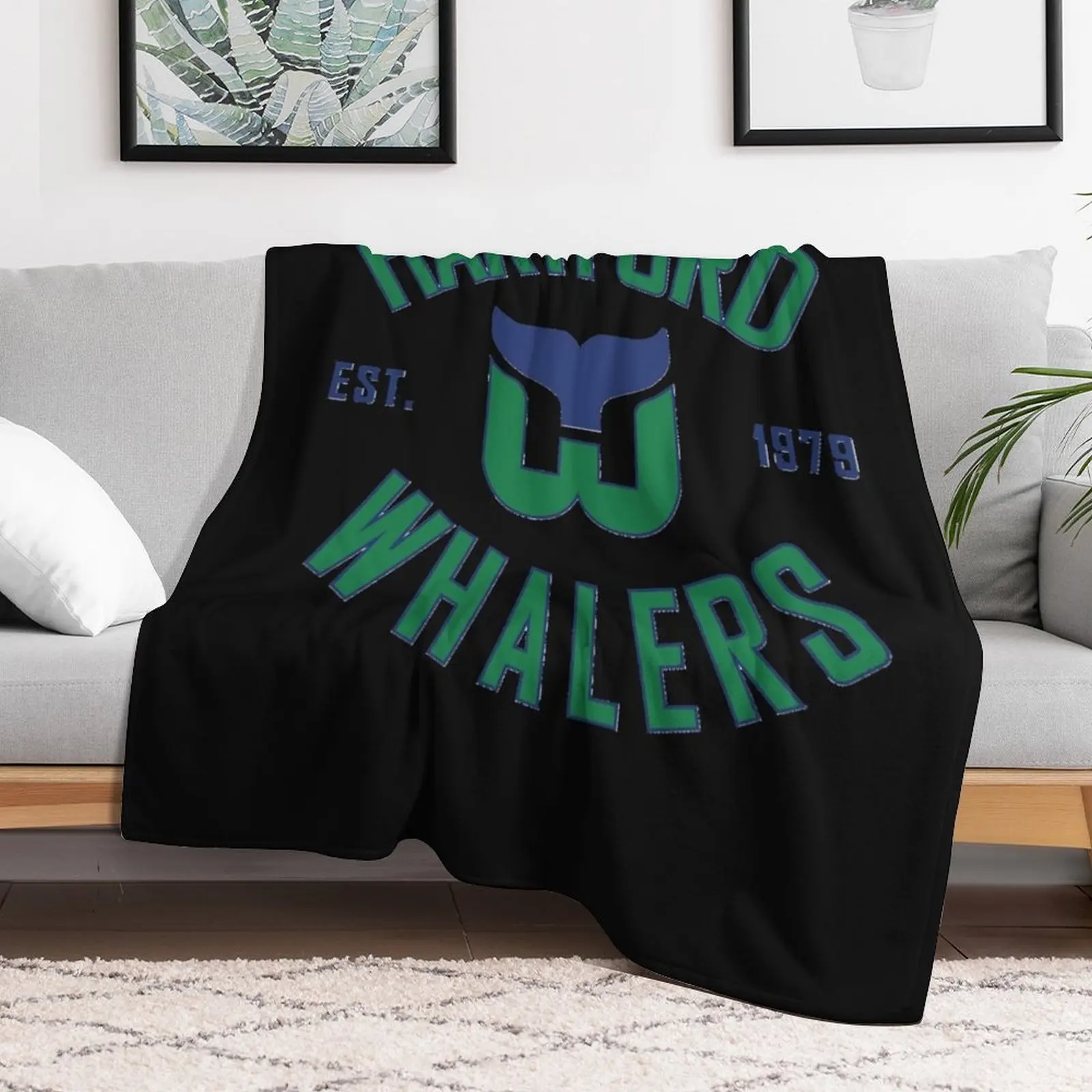 Hartford-Whalers-CT-Classic Пледы Туристические одеяла для волос Диваны декоративные одеяла