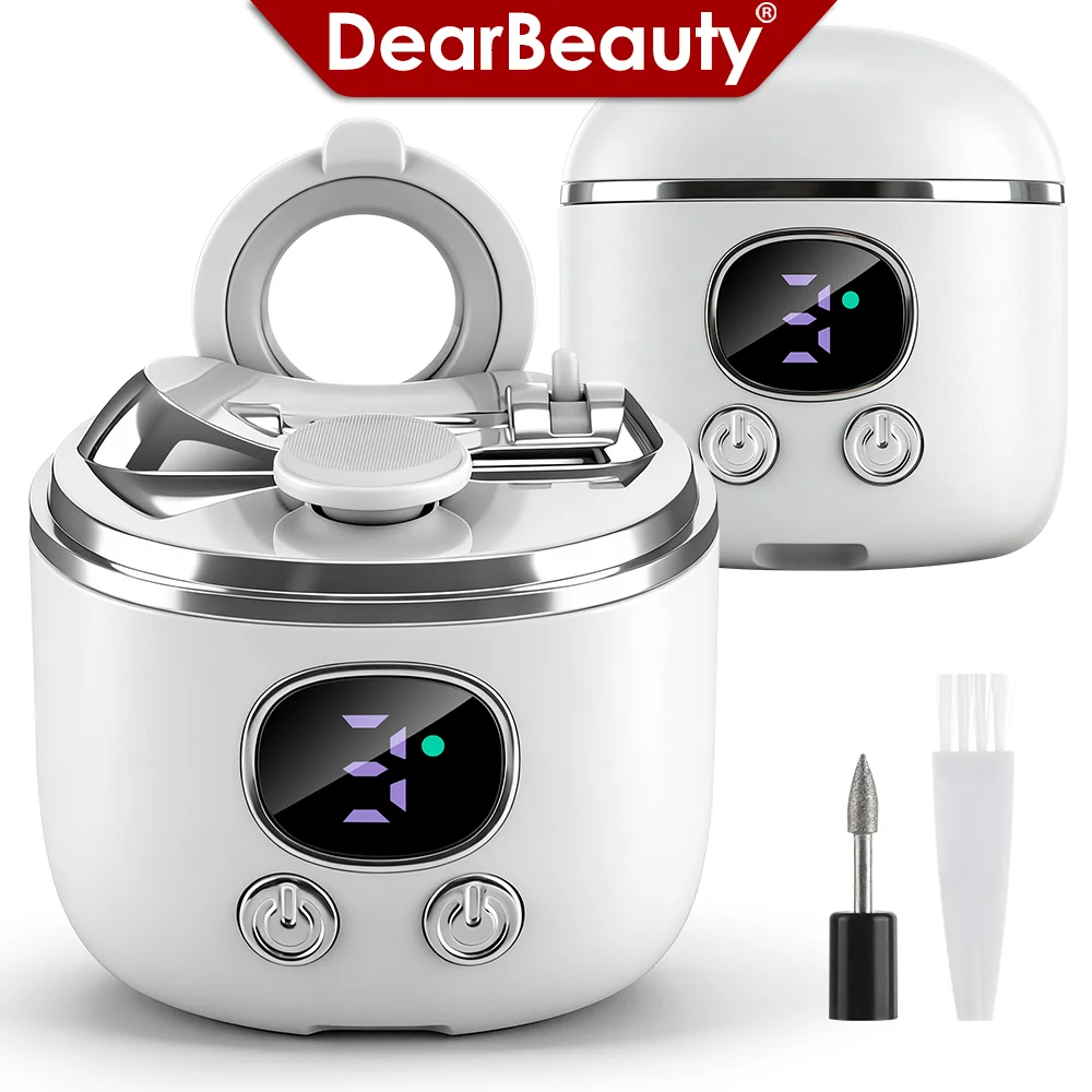 

Автоматическая электрическая машинка для стрижки ногтей с 2,5-кратным увеличением для всей семьи, с двумя режущими головками, LED-подсветкой, для удаления кутикулы и полировки