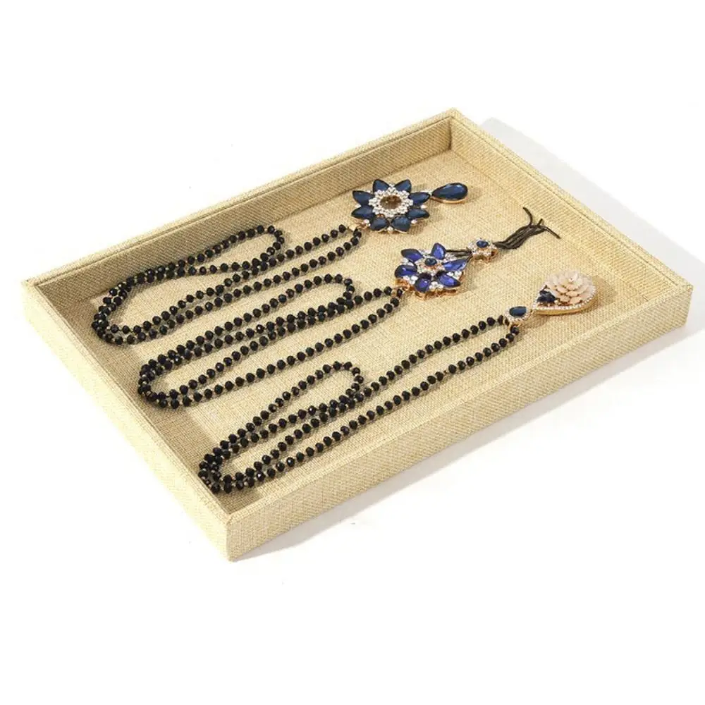 Large Capacity Velvet Jewelry Tray Bracelets Fashion Jewelry Display Holder Case Necklaces Rings Earrings Plate Jewelry Storage