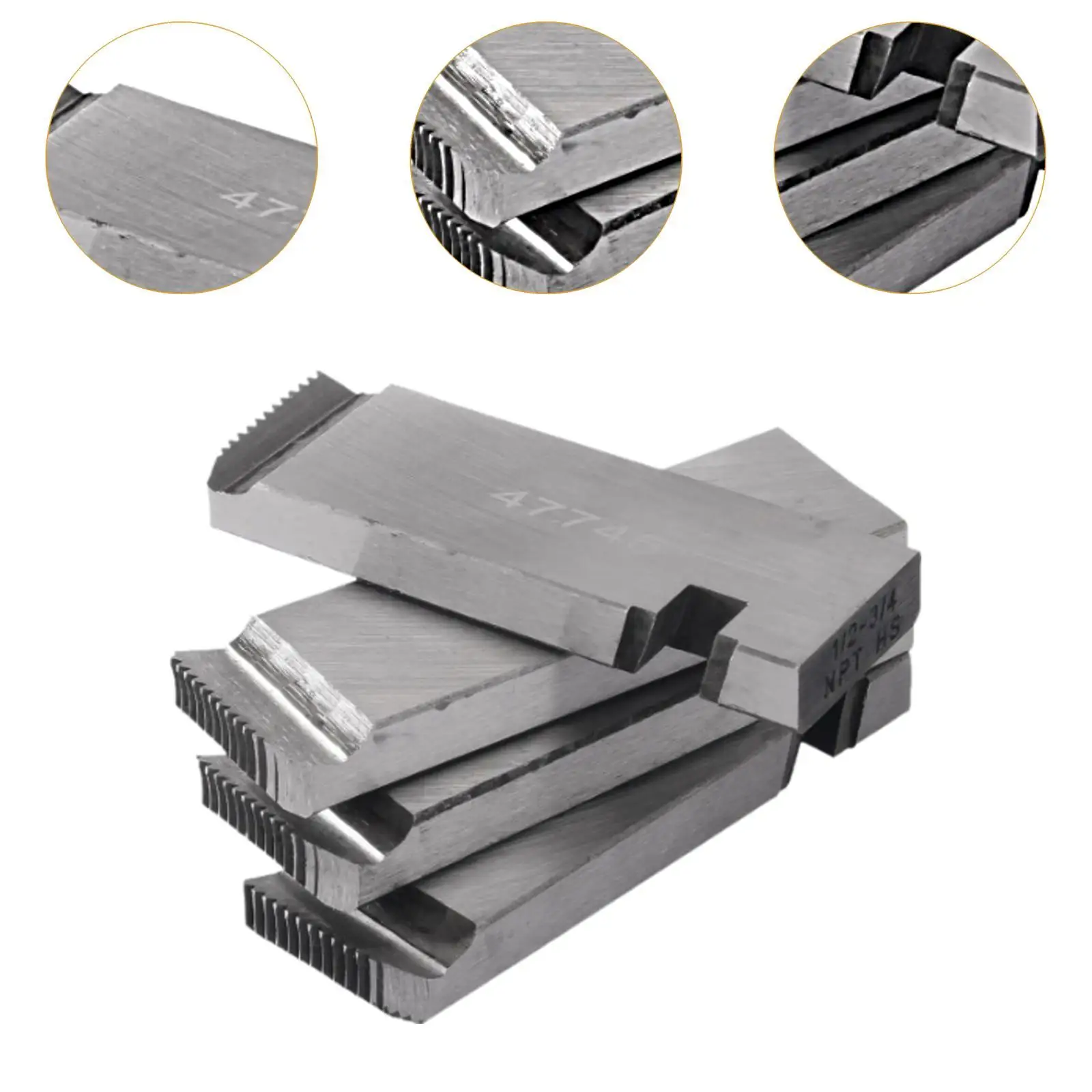 4x 47745 Threading Machine Dies Sturdy Versatile Professional Alloy Steel