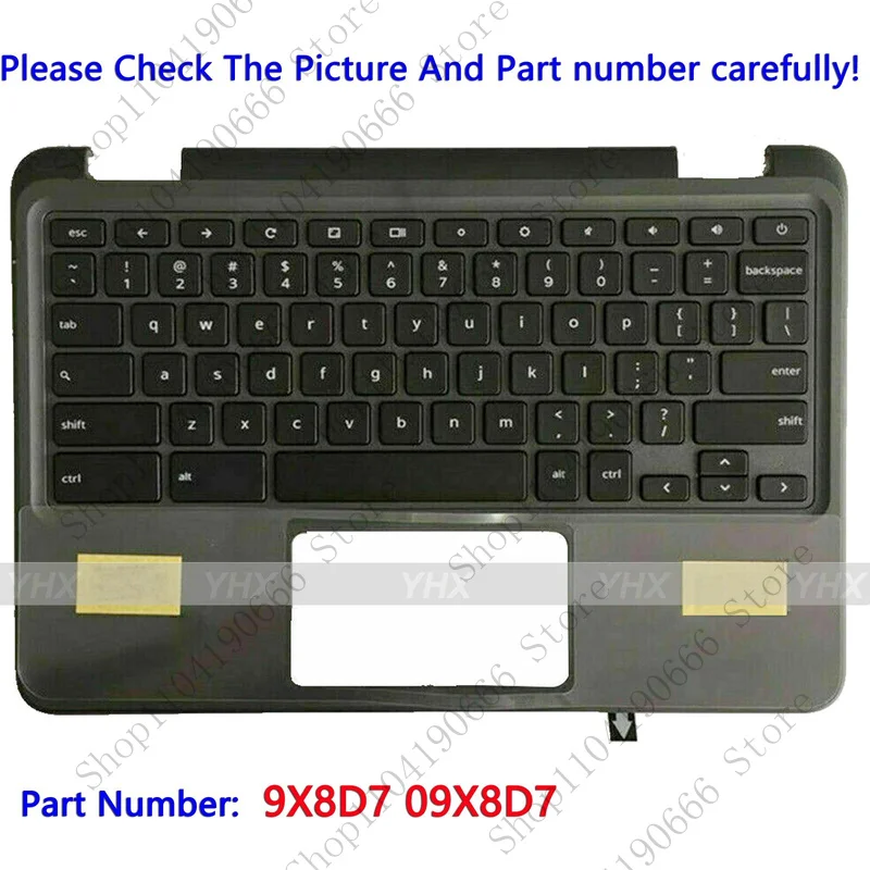 

Новые компоненты ноутбука для Dell Chromebook 11 3100, верхняя крышка упора для рук, лицевая панель клавиатуры 09X8D7 9X8D7.