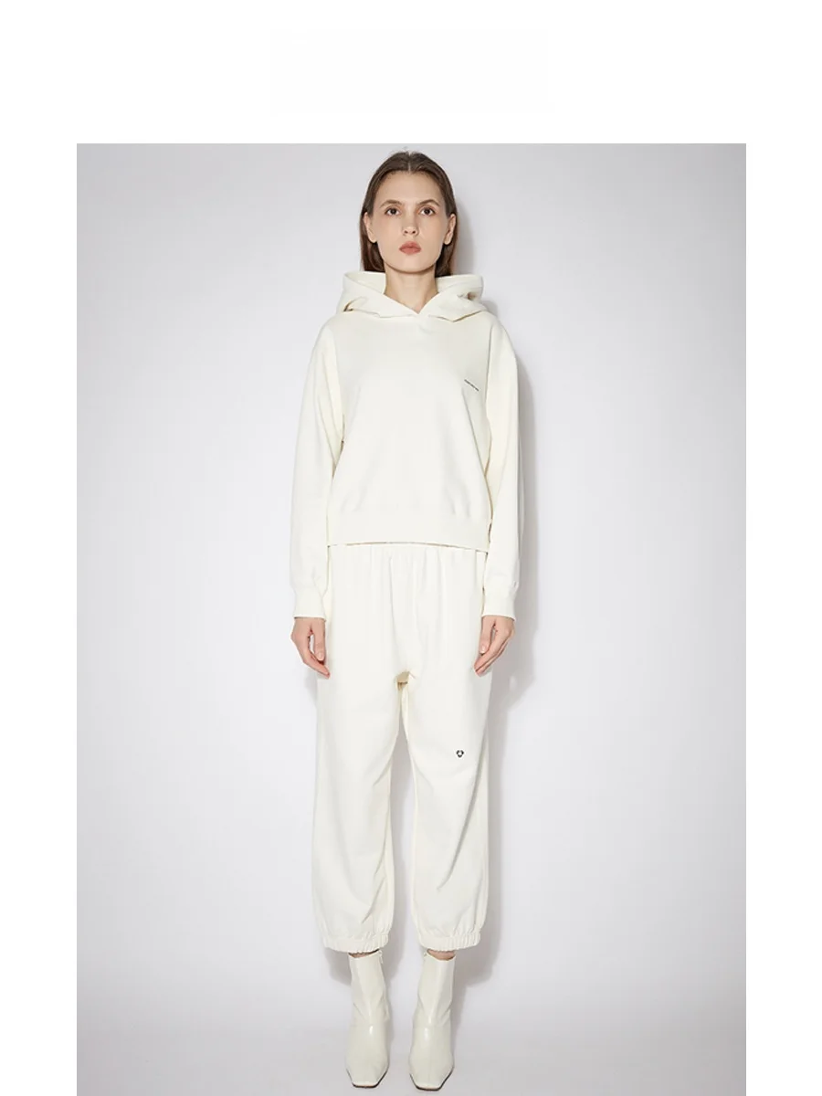 

Cozy Fit Pure Cotton Hoodie ort Casual Sweatirt Women's Street Sle Long Sve Zipper Closure Comfortable Autumn Series