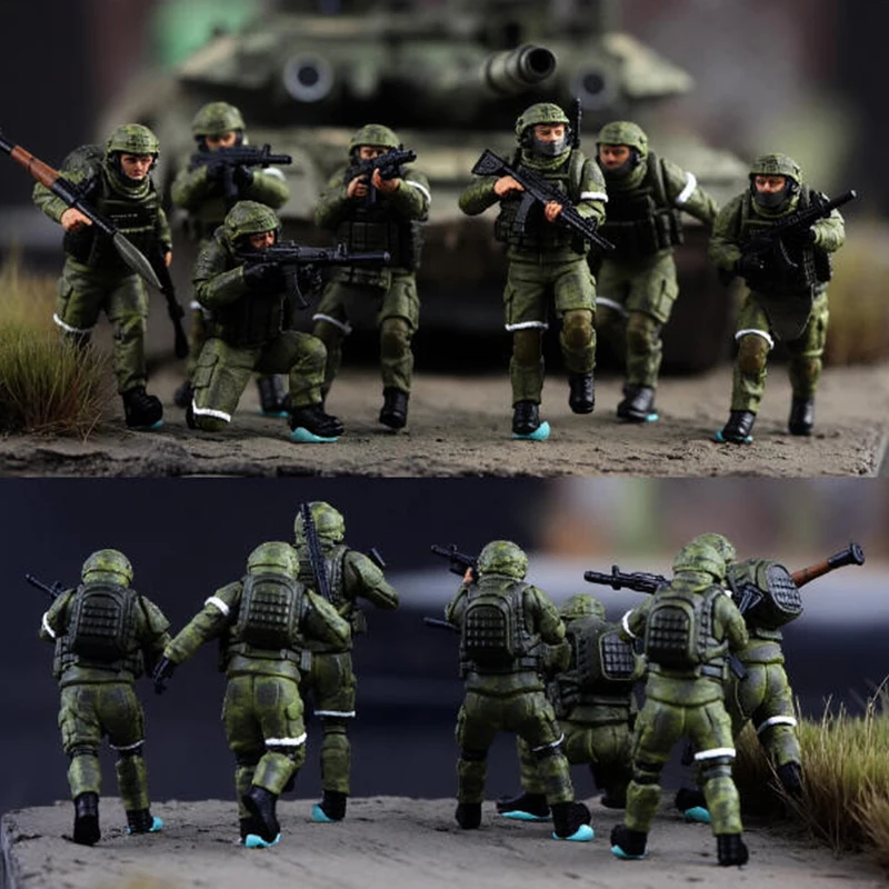 

1:72 Scale Resin Material Russian Assault Team Soldiers 7 Suitable For Tank Helicopter Scenes Collectible Decorative Gifts