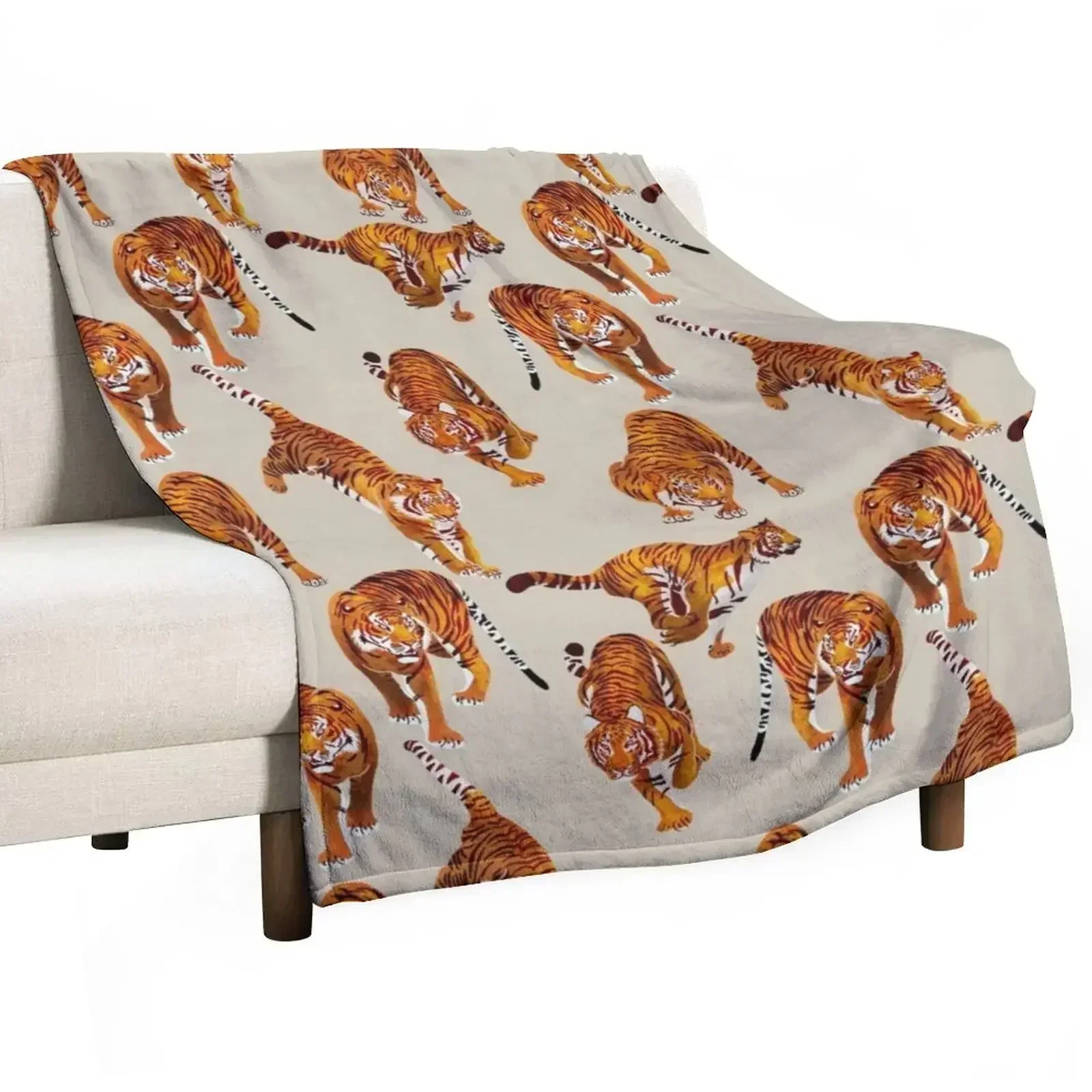 TIGERS, TIGERS Throw Blanket Thin Soft Blanket for Summer Night Sleeping