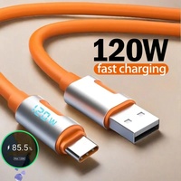 120W USB C Data Cable 6A Super Fast Charging Digital Display Type C Flash Charging for Xiaomi Samsung Huawei USB A to C Cables