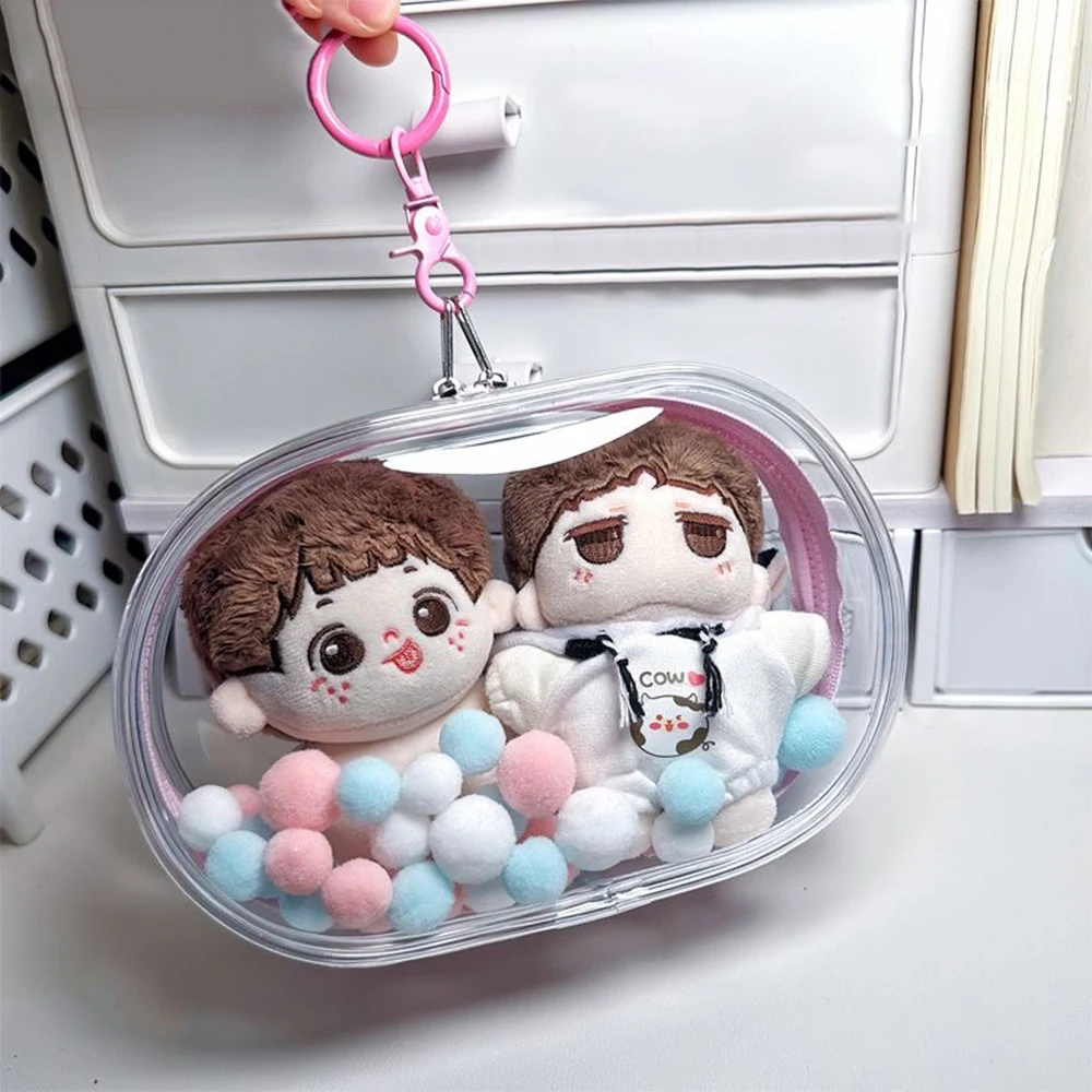 Imagem -04 - Clear Doll Outdoor Bolsa Mystery Box Display Storage Bags Dust-proof Organizer Plush Cotton Pouches 15 cm 20cm