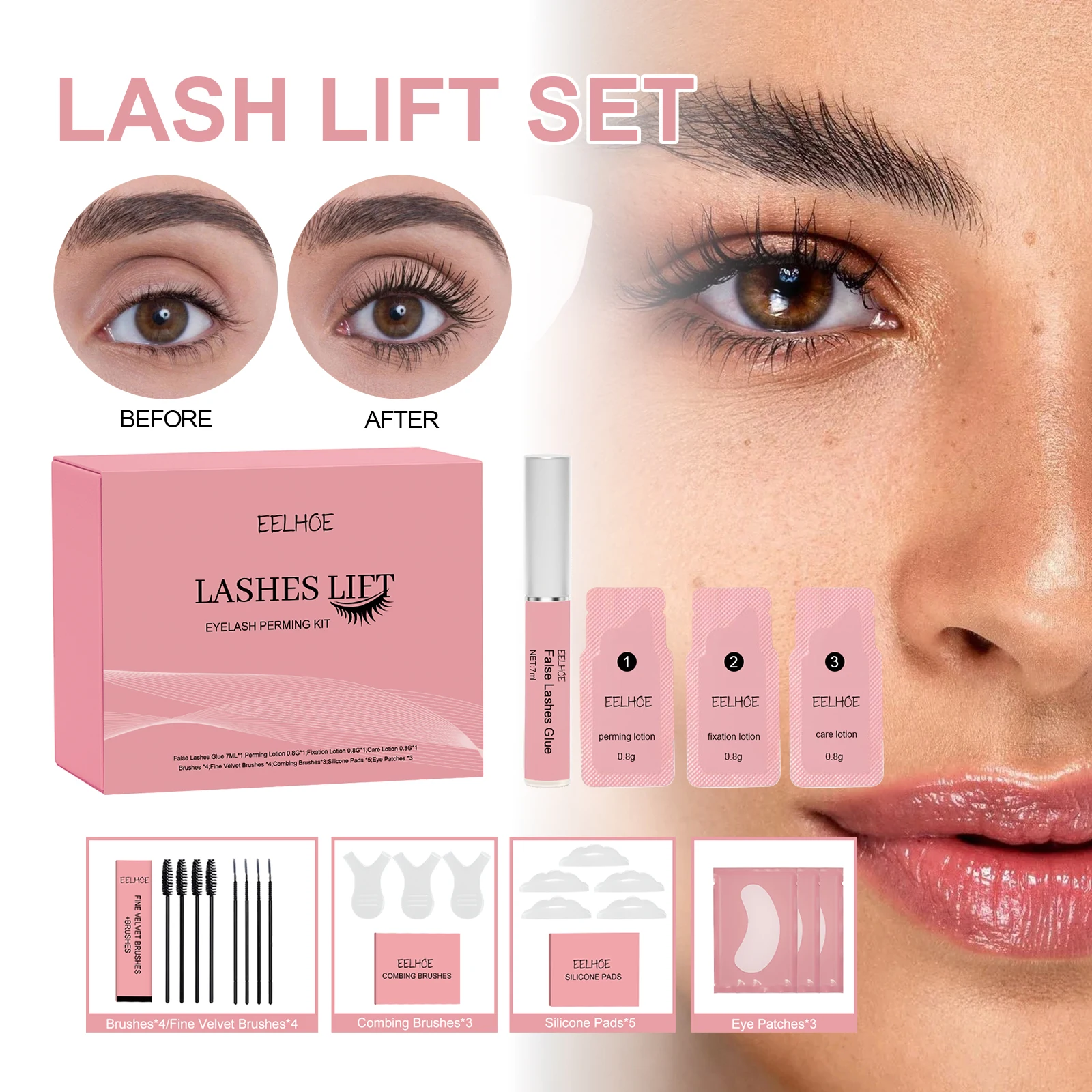 Lash Lifting Semi-Permanent Eyelashes Lifting Perming Lotion Fixation Dropship