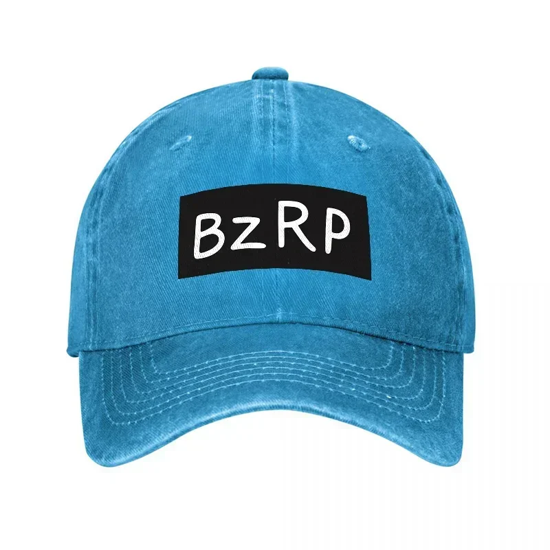 New BZRP Logo Washed Cotton Baseball Cap Unisex Streetwear Fashion Adjustable Hat for Men and Women Casual Outfit Accessory view 2