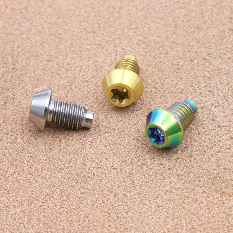 Titanium Alloy Bicycle Hydraulic Disc Brake Screw, Brake Clip, Oil Filling Bleed Screw, FOR Magura, M6 Mountain Bike TC4, 2Pcs