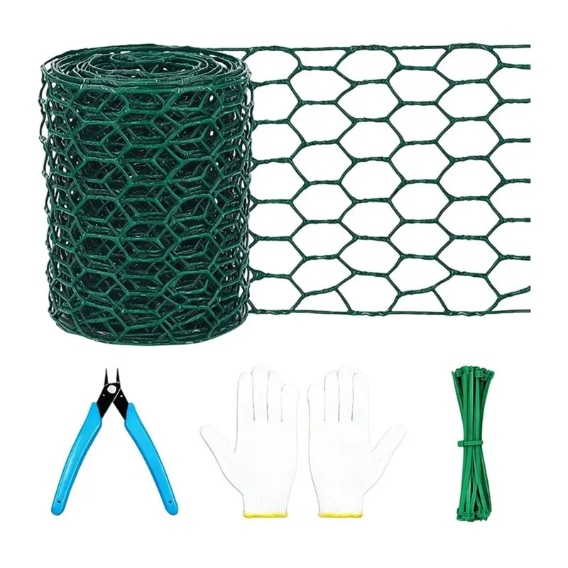 

A25F-Chicken Wire Fence For Poultry, 4 X 118 Inch Galvanized Hexagonal Netting, Floral Chicken Wire For Craft