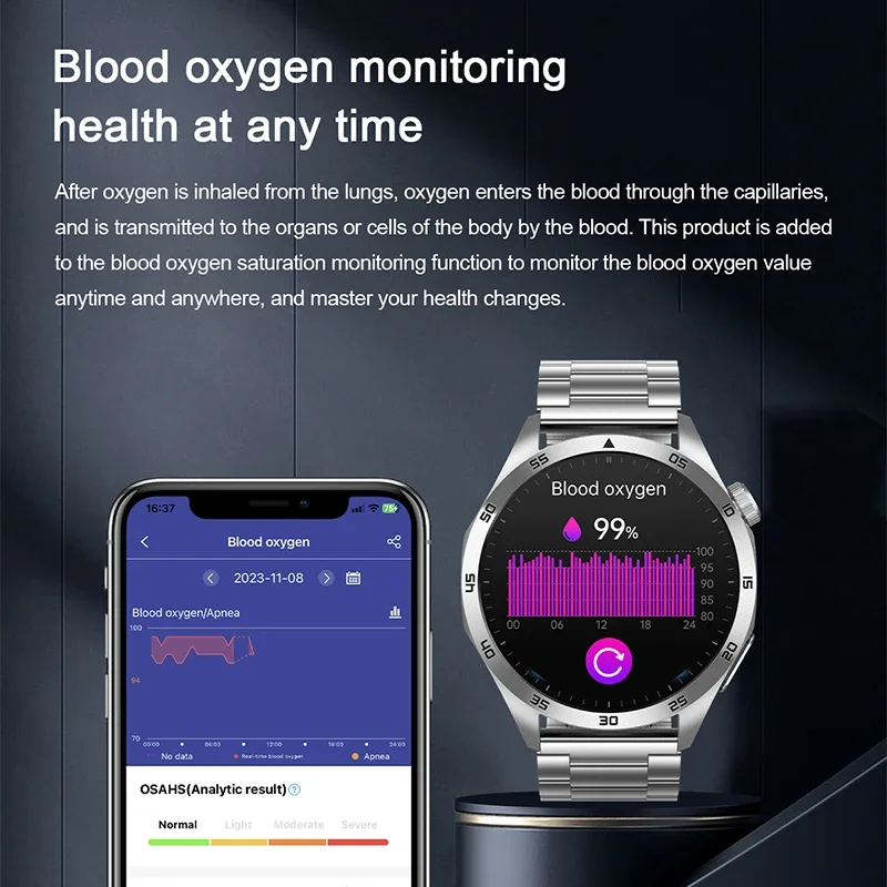 2024 New Medical Grade Smart Watch Blood Sugar Blood Lipid Uric Acid ECG+PPG Body Temperature Bluetooth Call Health Smartwatch