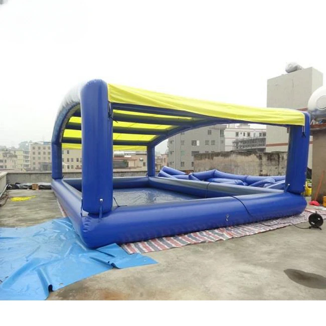 

Good price inflatable adult swimming pool with tent cover