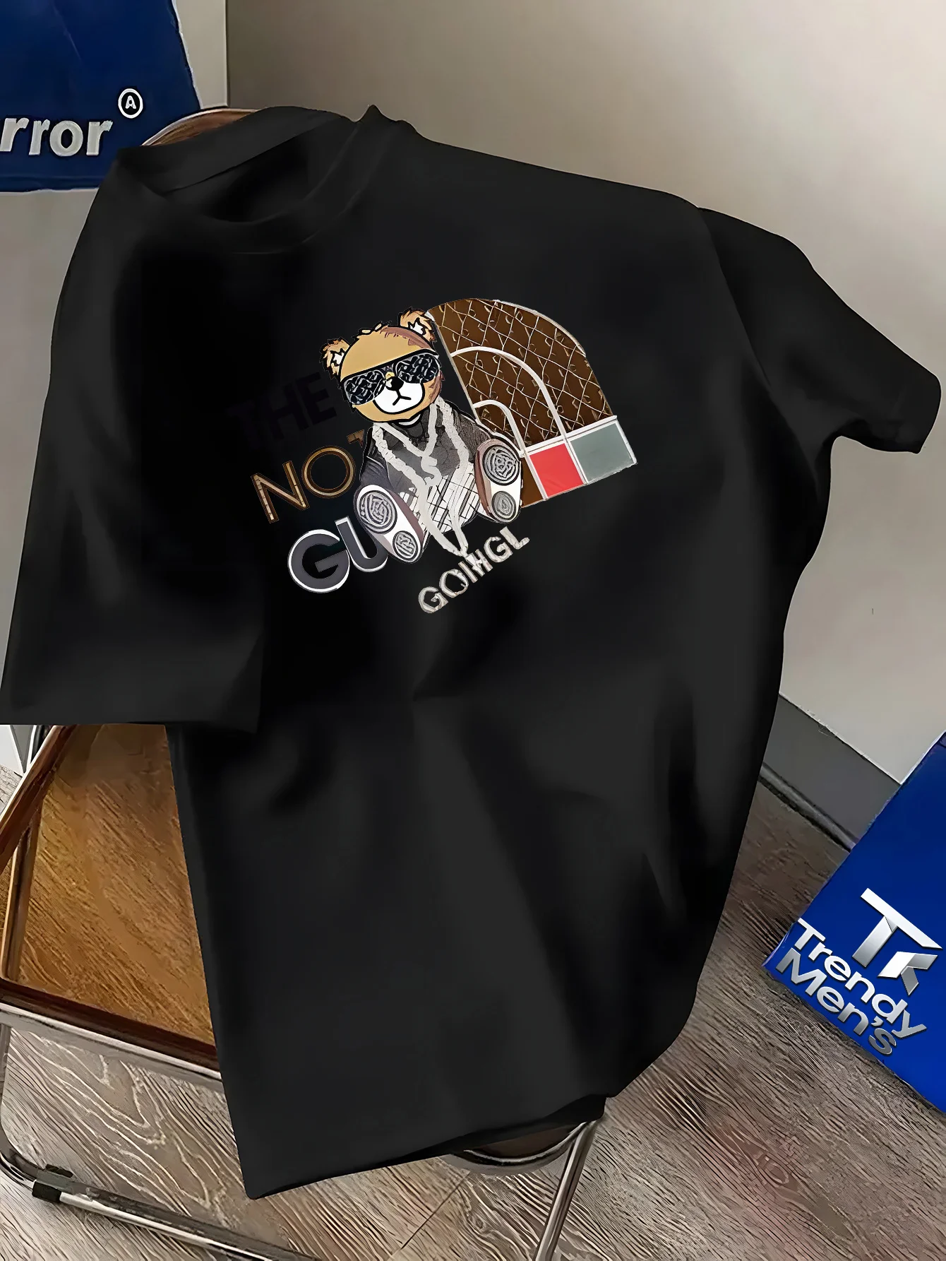 

2026 Весенне-летняя женская футболка с рисунком роликовых коньков с рисунком медведя, повседневная футболка из чистого хлопка с короткими рукавами