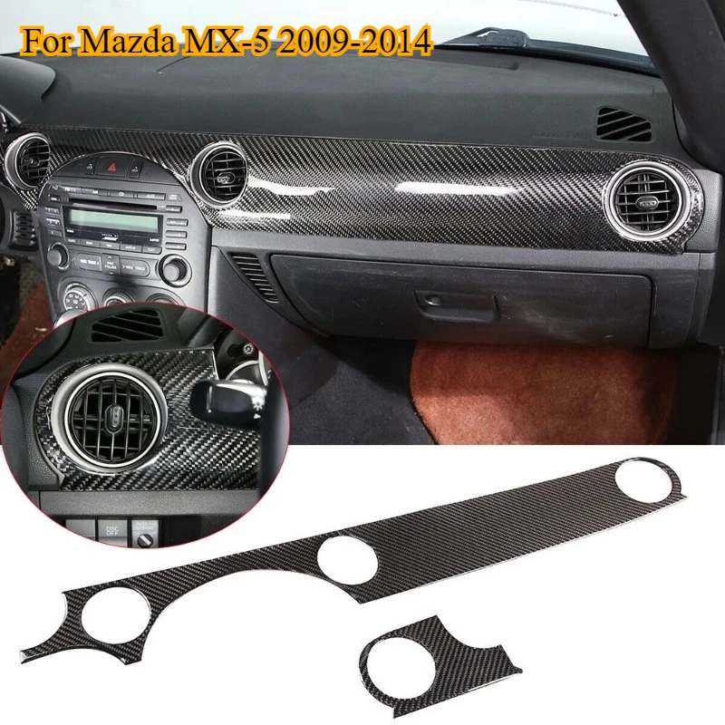 

Soft Carbon Fiber For Mazda MX-5 NC 2009-2014 Car Center dashboard air vent panel Cover Decoration Sticker Interior Accessories