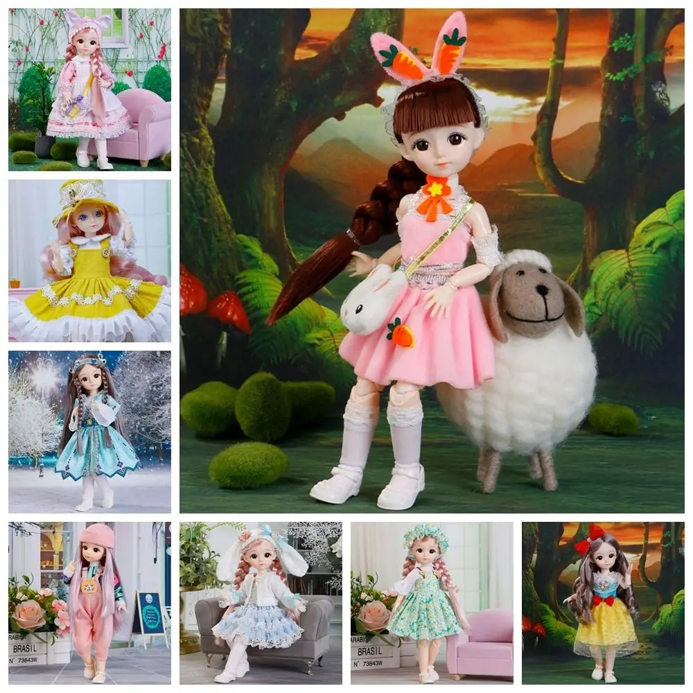 

Игровой набор для переодевания BJD с одеждой, 3D-глазами, съемными суставами, 1/6 BJD для детей