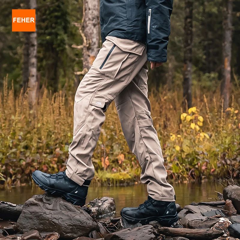 

FEHER Men's Motorcycle Work Pants Riding Long Style Overalls High Quality Commuter Casual Fashion Outdoor Protective Pants