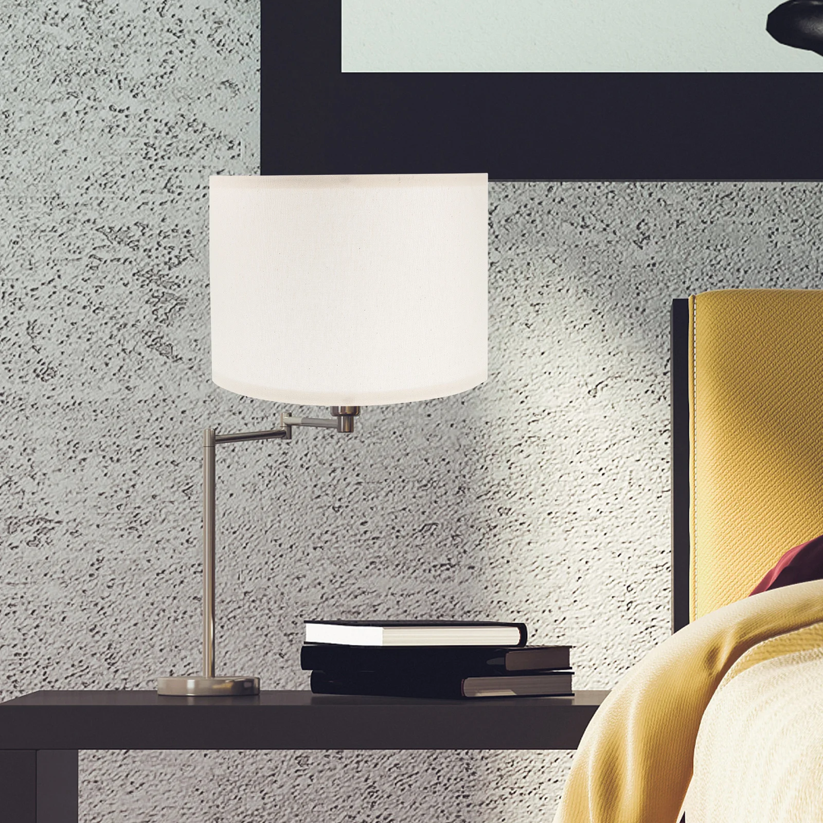 

2pcs Linen Fabric Lamp Shade Covers Replacement For Table Floor Bedside Lamp Natural Modern Simple Lighting Accessories Grey