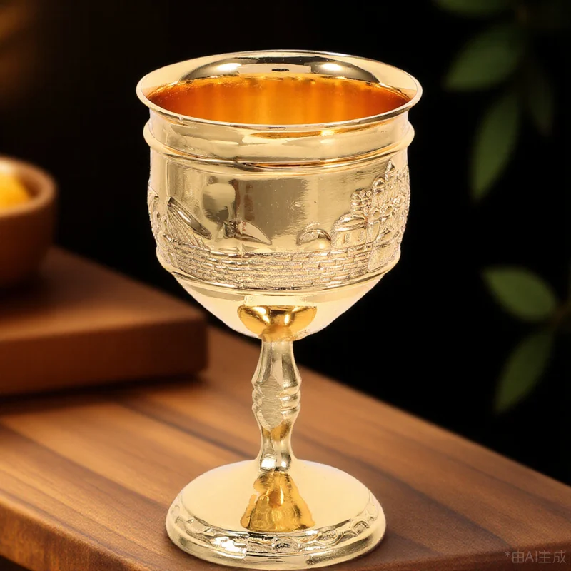

Zinc Alloy Liquor Cup Decorative Retro Wine Goblet Multi-Function Household Banquet Supply Zinc Alloy Cup Wine Goblet