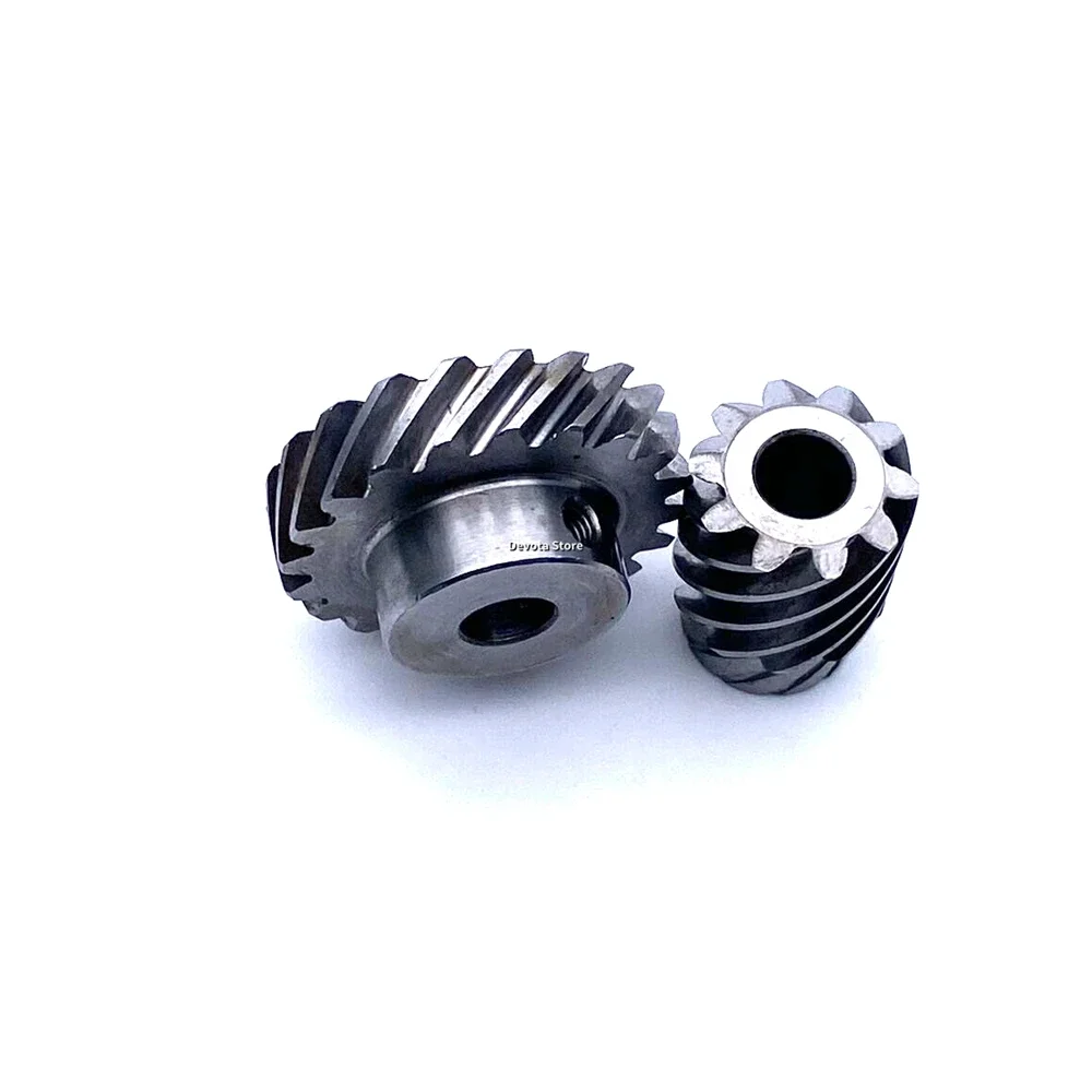 1: 2 Helical Gear Combination 6MM 10/20 Teeth Reduction Gearbox Parts 90-Degree Right Angle Corner Device Transmission