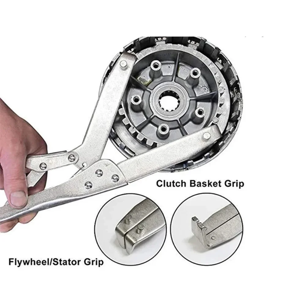 Universal Motorcycle Tools Clutch Holding Tool Motorcycle Motorbike Clutch Hub Basket Flywheel Holder Wrench Repair Removal