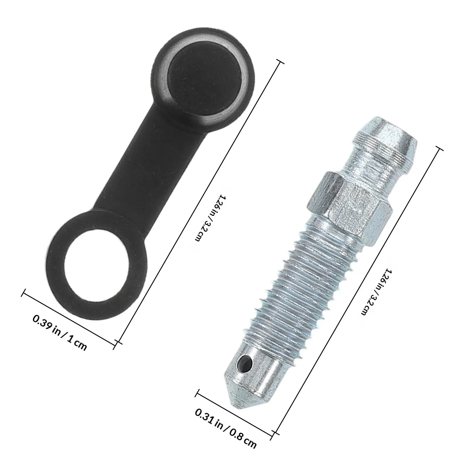 Robust Metal Brake Caliper Bleeder Screw with Protective Cap Compatible with Car Motorcycle Electric Vehicle Brake Bleeding