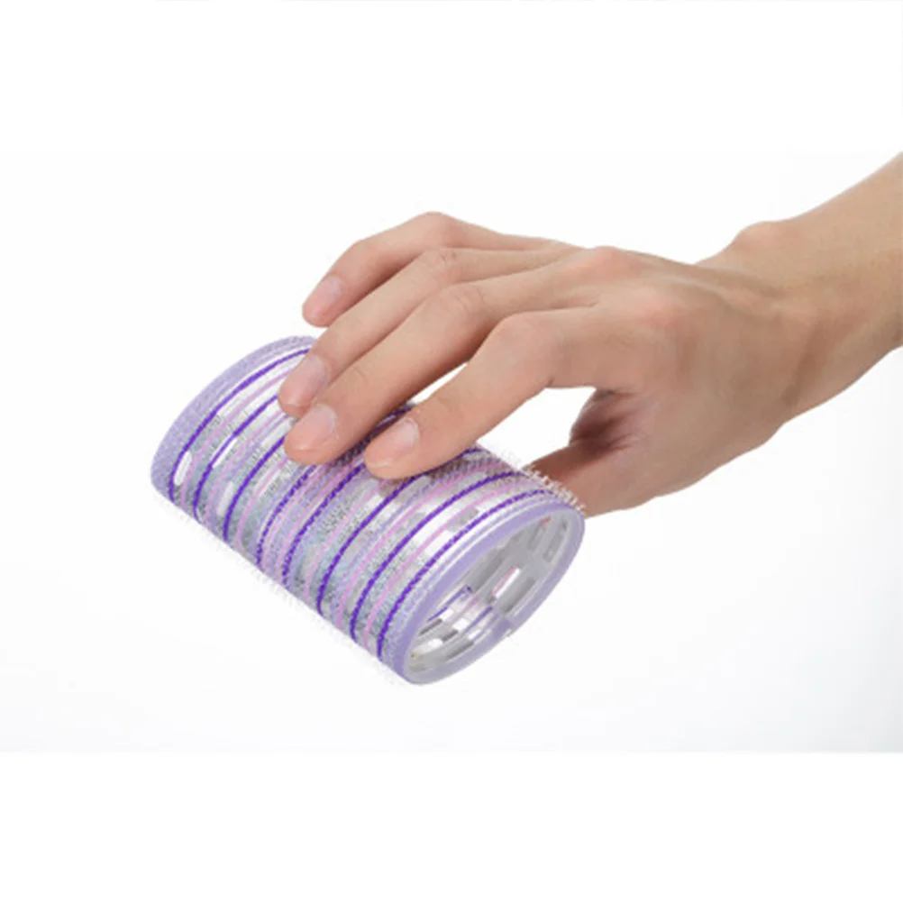 

2Pcs Hair Curler Rollers Effortless Beach Waves Volume No Heat Damage Styling Tool Purple Hair Curler Rollers Curling Tool
