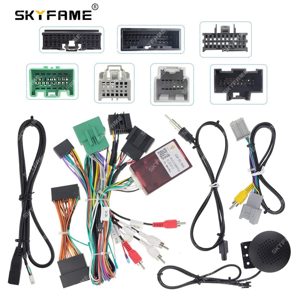 

SKYFAME Car Wiring Harness Canbus Box Decoder Adapter Power Cable For Chevrolet Silverado S10 D-MAX Spark GMC Canyon GM-SS-04A