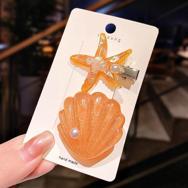 Elegante Seestern-Stern-Muschel-Haarspangen für Frauen und Mädchen, Haarnadel-Kopfbedeckung, geeignet für den täglichen Gebrauch, Haarspangen, Haar-Accessoires, Ornament – Detail 9