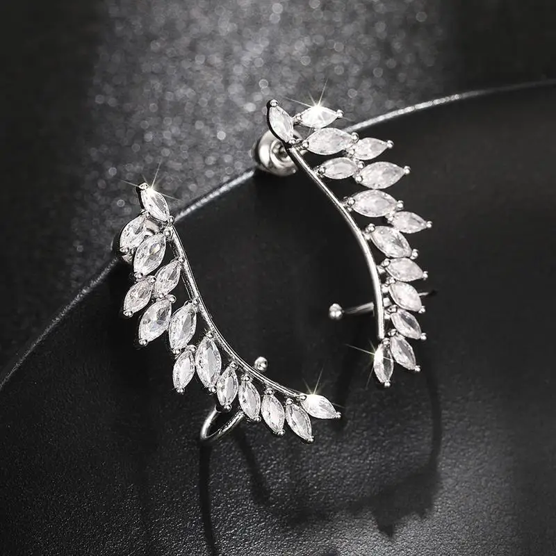 Huitan Sparkling Women Stud Earrings Simple Style Versatile Party Daily Accessories Full Shining CZ Fashion Wedding Lady Jewelry