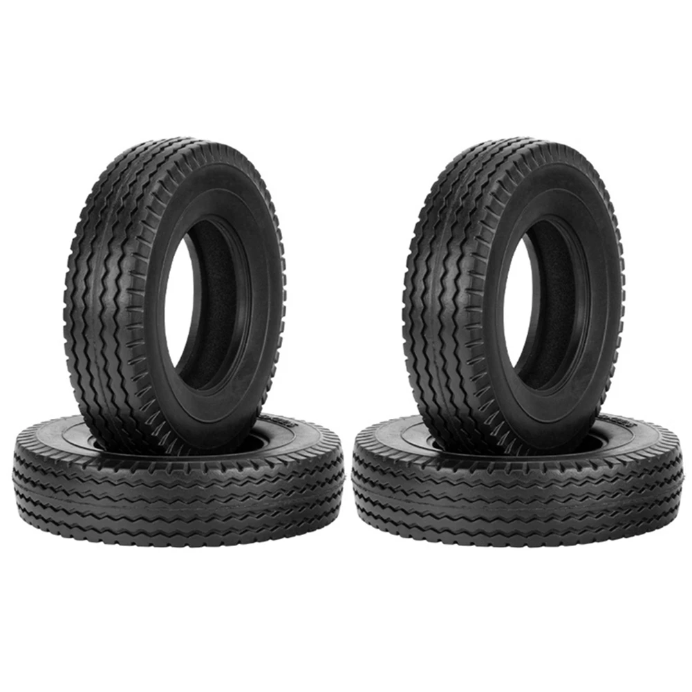 

4 Pcs 19Mm Rubber Tire For 1/14 Tamiya RC Semi Tractor Truck Tipper MAN King Hauler ACTROS SCANIA Upgrade Parts