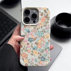 Colorful Flowers Phone Case For iPhone 17 Air 16 15 14 13 12 Pro Max 15 17 Pro 16E 11 Luxury Shockproof Candy Color Soft Cover
