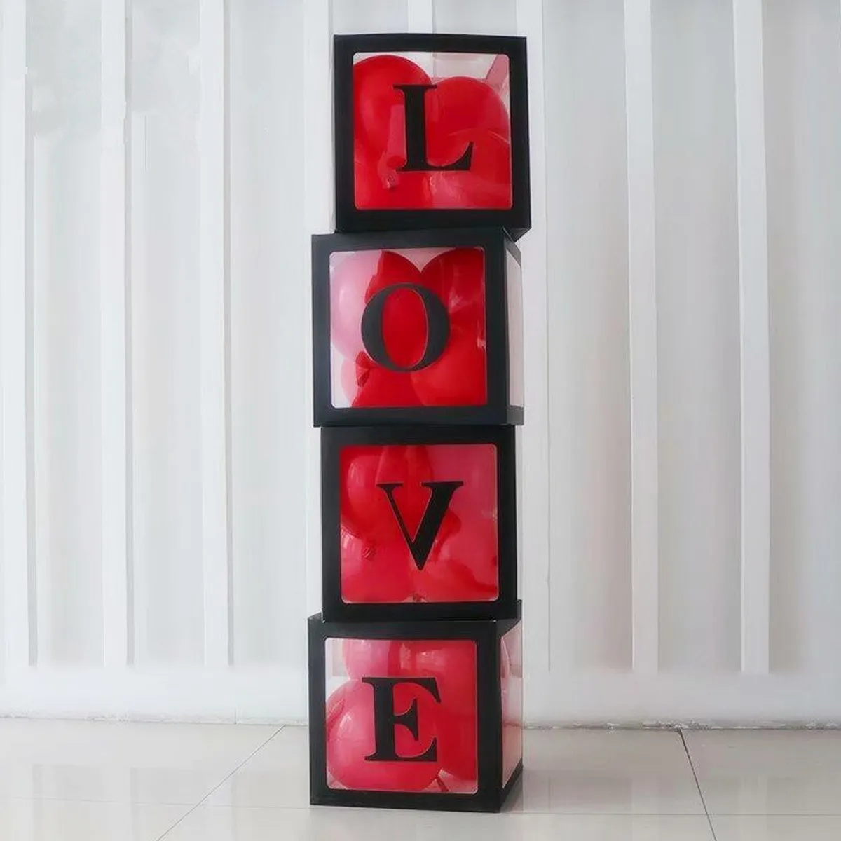 

Набор прозрачных коробок для воздушных шаров с надписью «Love» для декорации вечеринок, свадеб, дней рождения, фестивалей, праздников