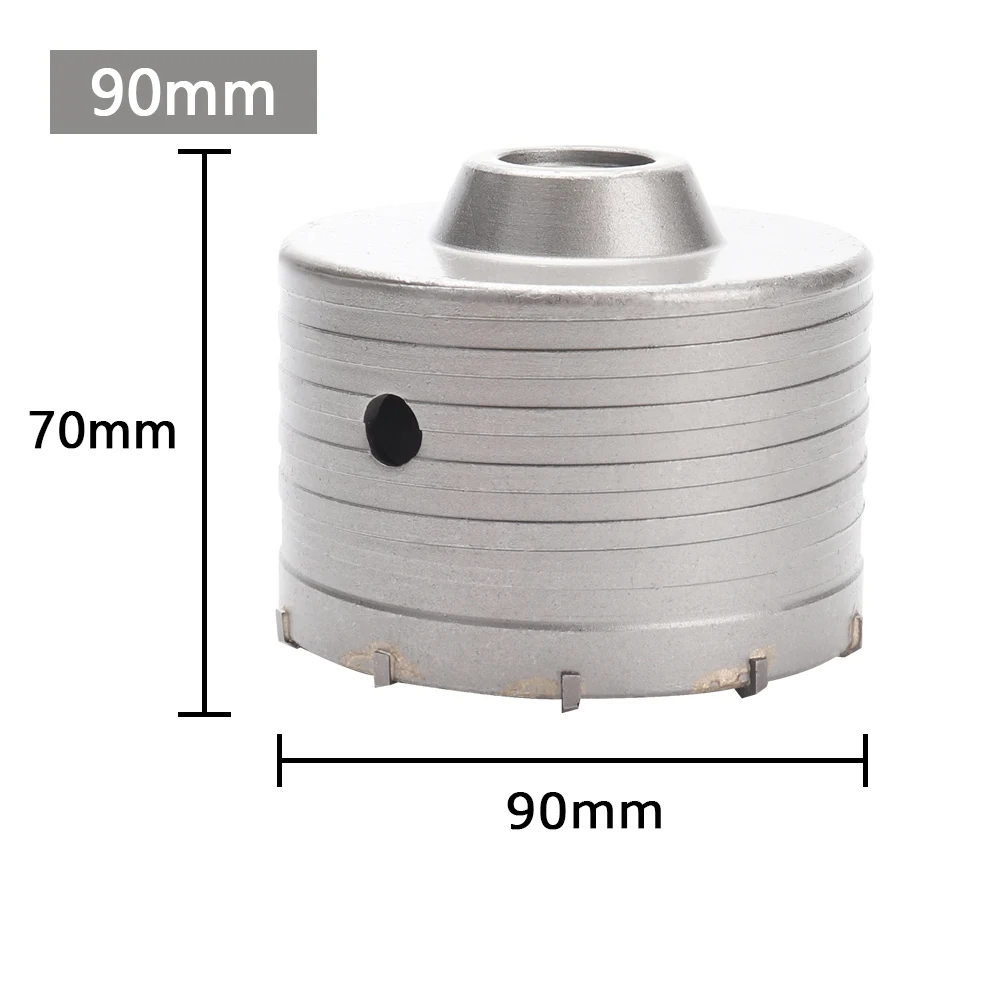 1Pc 30-150mm Boren kroon voor Betonnen Muur Gatenzaag SDS PLUS Hamerboor set met Ronde As Cement Steen Cutter Tool