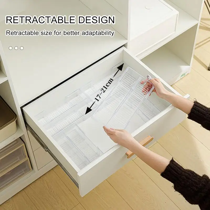 

Underwear Organizer For Drawer Expandable Sock Organizer For Drawer Stackable Box Adjustable Dividers Double Compartment Closet