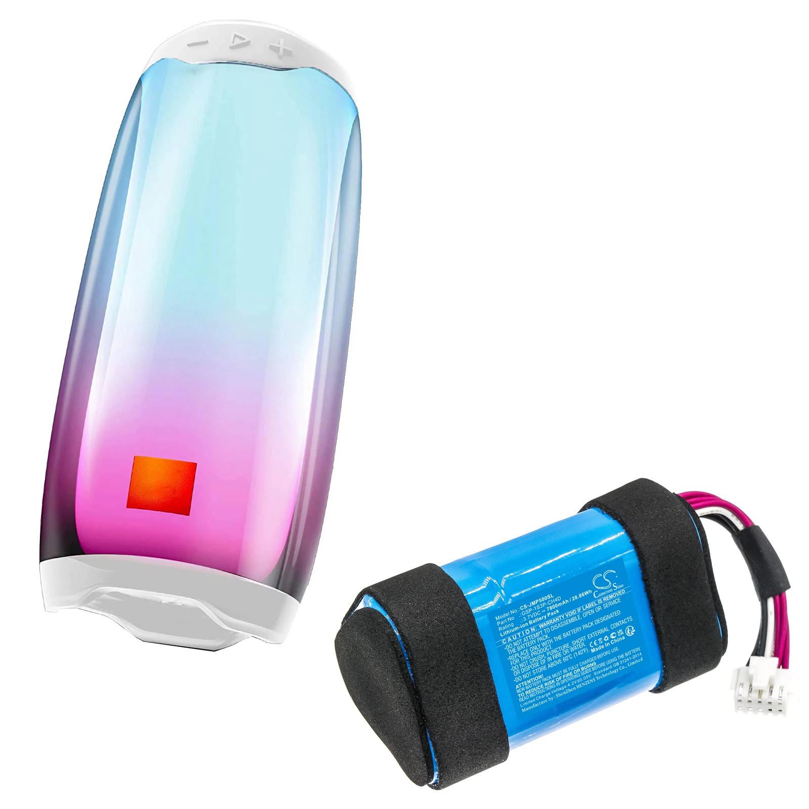 OrangeYu 3.7V 7800mAh/10200mAh Speaker Battery GSP-1S3P-CH4D for JBL Pulse 5 +TOOL