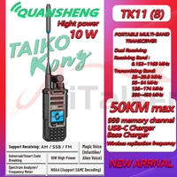 Quansheng Taiko Kong TK11(8) 10W Walkie Talkie Spectrum Analyzer Receiving NOAA FM Ham Two Way Radio Portable Long Range SSB