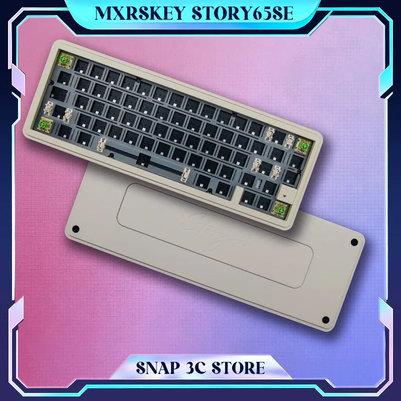 MXRSKEY Story65SE R3 Mechanical Keyboard Kit CNC Machined Aluminum Case Tri-mode Gasket Structure HIFI Barebone DIY Kit