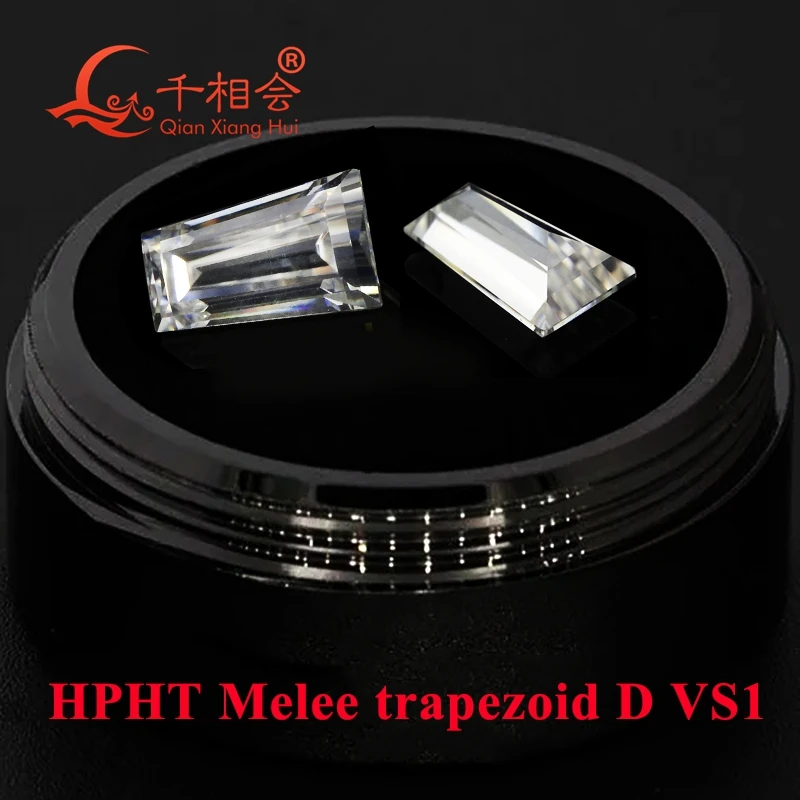 Melee forma trapezoidale HPHT diamante D colore da 0,045 ct a 0,35 ct VS1 purezza diamante coltivato in laboratorio pietra sciolta