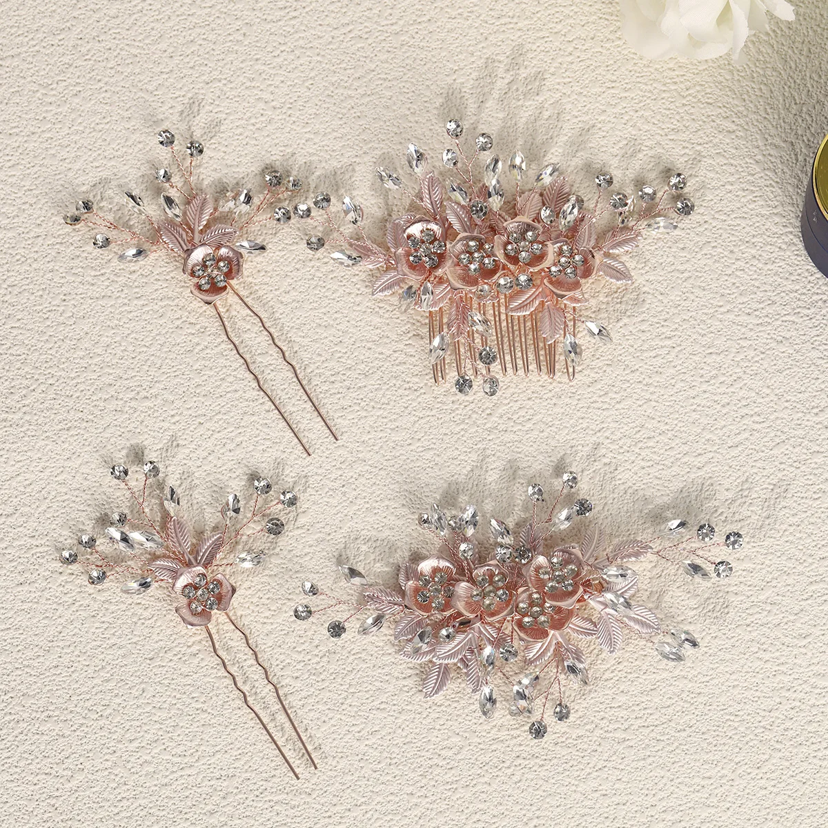 Rose Gold Alloy Flower Delicat - Hanbok Hair Pin ulasan dan harga