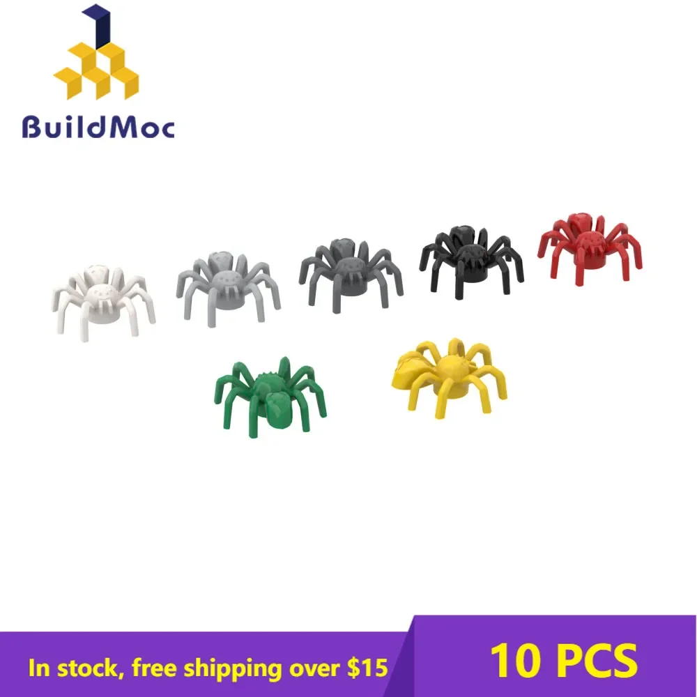 

10psc Moc Bricks 29111 Spider For Building Blocks Parts DIY Construction Christmas Gift Toys ForChildren