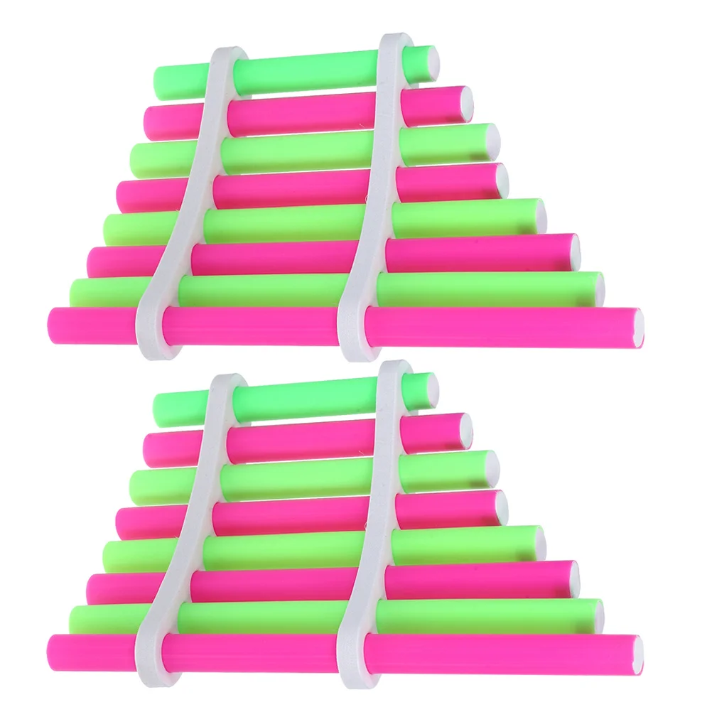 

2Sets DIY Pan Flute Kit for Kids ABS Material 8-Tube Homemade Musical Instrument Self-Assembly Activity Toddler
