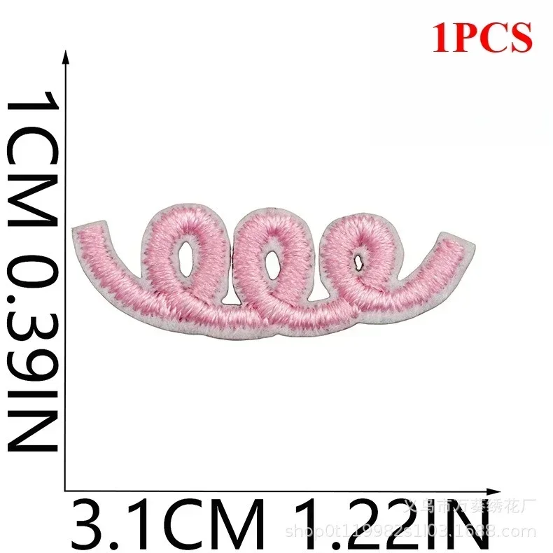 DIY Handmade Decorative Small Cloth Sticker Colored Digital Patch Sticker Change Bag Dress Up Music Note Bow Computer Embroidery